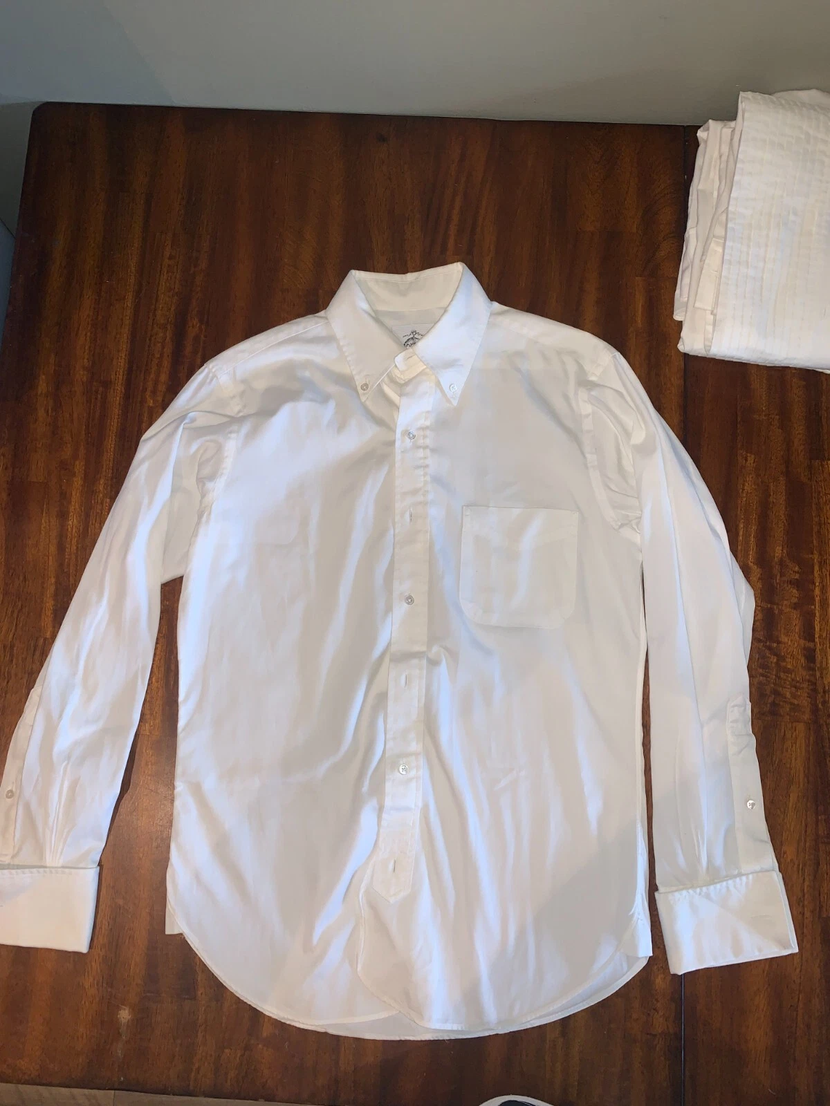 Camicia elegante Brooks Brothers nera in pile BB1 di Thom Browne