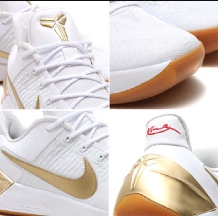 Nike Kobe 12 A.D. EP XII White Metallic Gold Olympic Big Nike Kobe 12 A.D. EP XII White Metallic Gold Olympic Big