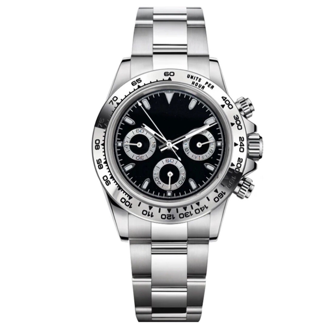 Custom Watch Mod 40mm Reverse Panda Racing Watch w/ VK63