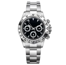 Custom Watch Mod 40mm Reverse Panda Racing Watch w/  VK63 Chronograph Movement