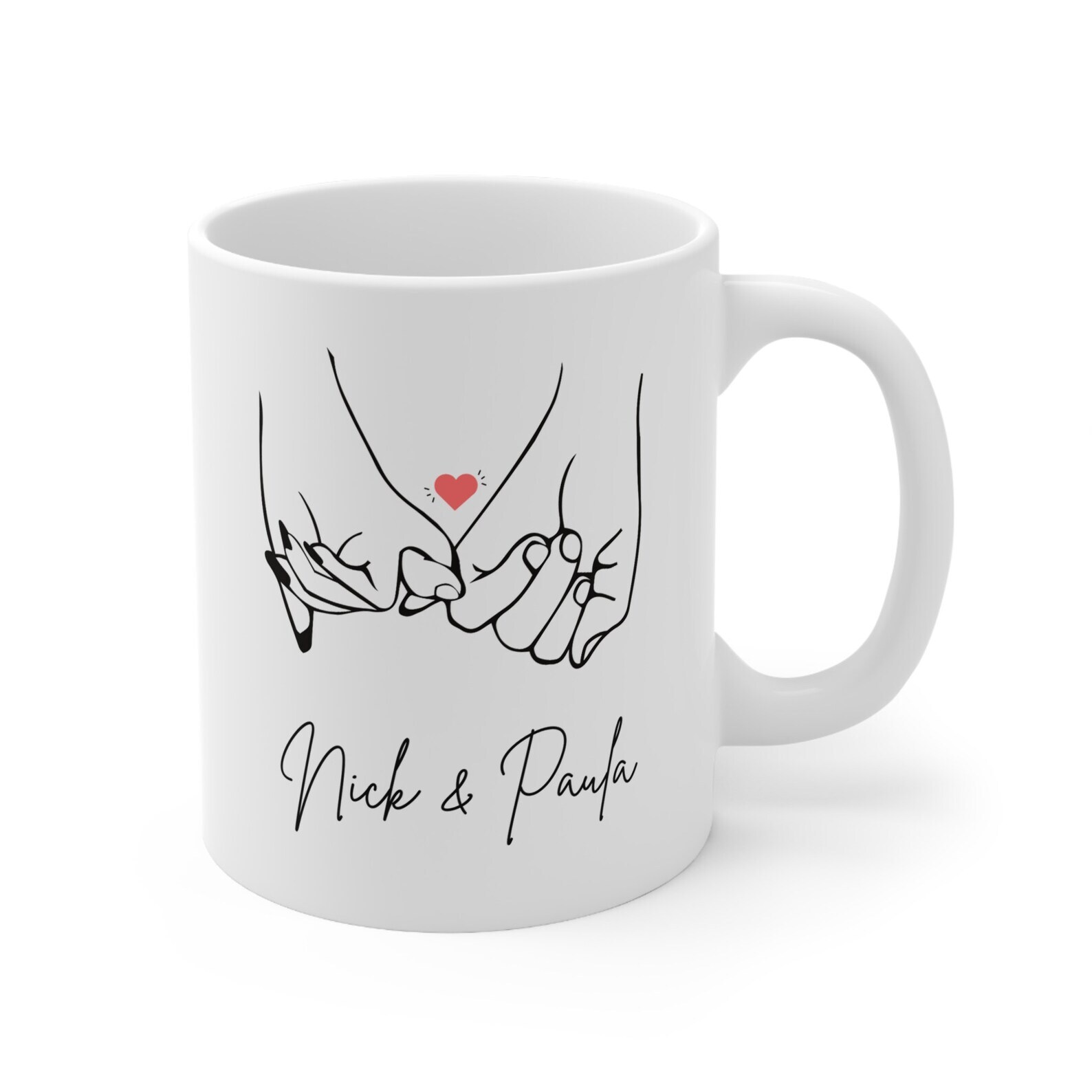 Personalized Valentine Mug 11oz Wedding Gift Couples Gift Valentine's Day