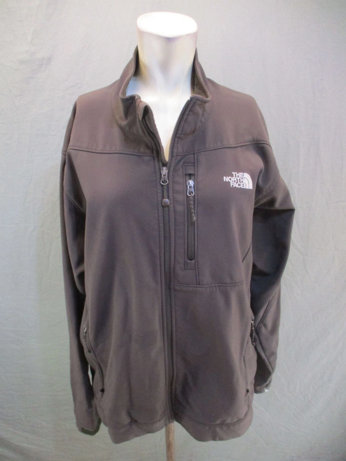 The North Face Size XL Men Full Zip Stand Collar Zip Pocket Softshell Jacket 705