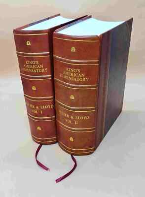 #ad King#x27;S American Dispensatory V. 1 2 1909 Leather Bound Set Of 2 $309.29