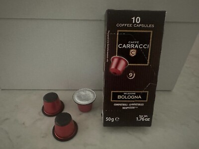 CARRACCI Espresso BOLOGNA Nespresso Compatible 100 Caps BEST BEFORE 4/17/25