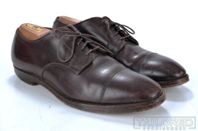 Brooks Brothers ブラウン ドレスシューズ Brooks Brothers Shoes Mens 9 E Brown Leather Perforated Cap Toe