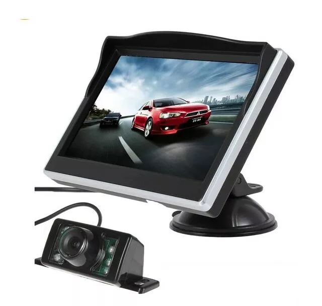 Monitor Pantalla Con Camara De Reversa Para Carros Autos HD 5 Pulgadas TOP