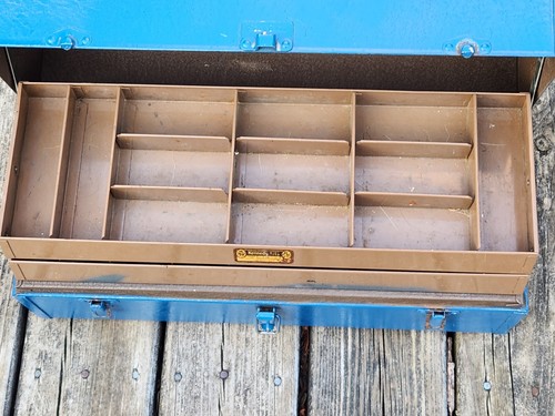 Fishing Tackle Toolbox Kennedy Kits T-18 Vintage 18x8x7 Two Trays 10 Lbs USA Vtg - Picture 19 of 24