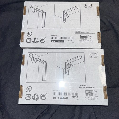 IKEA BETYDLIG Asta per Tende Supporto da Parete Soffitto Sospeso Staffa Nero - Foto 2 di 5