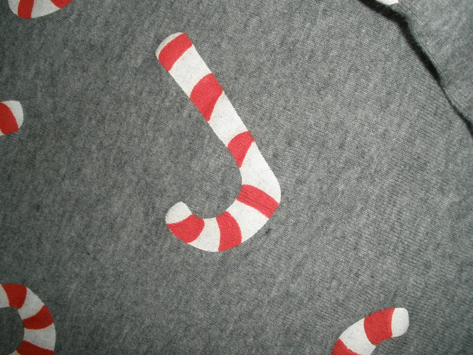 Carters Kids sz 5 Gray red Candy cane Pajamas 2 piece Long sleeve set