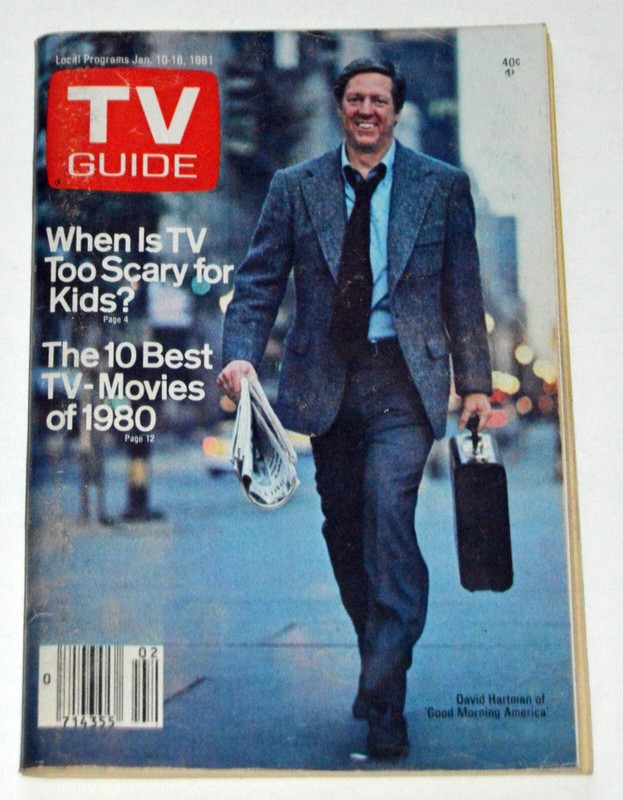 DAVID HARTMAN  "GOOD MORNING AMERICA" - 1981 SALT LAKE TV Guide - MINT Condition