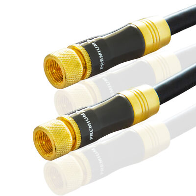 Premium X 1m Sat-Kabel   Satelliten-Kabel, Antennenkabel, Koaxialkabel TV