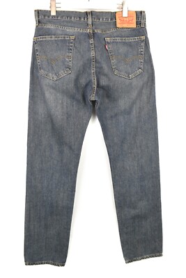LEVI'S 505 Jeans Herren W34/L34 Regular Fit Whiskers Fade Effect Zip Fly