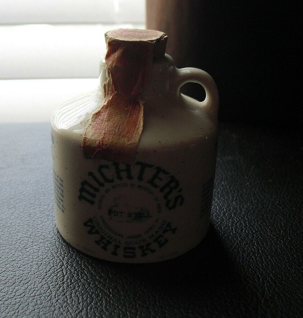 Vintage 1976 Empty Michter's Whiskey Jug Crock Mini Decanter 2 1/8