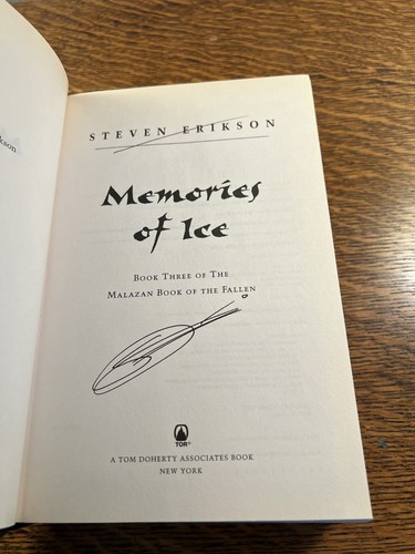 Memories of Ice Malazan Book of the Fallen Steven Erikson HC Signed 1st Ed VG - Picture 6 of 7