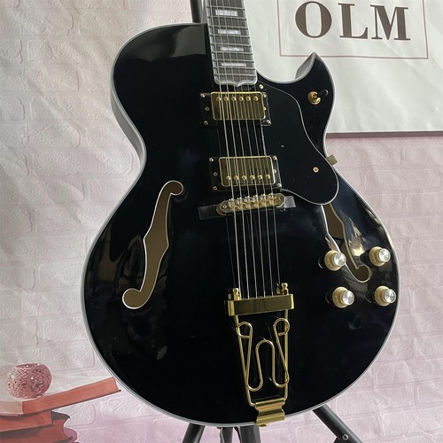 Hollow Body Electric Guitar H-H Pickups Maple Body Gold Hardware Fast Ship - Picture 2 of 9