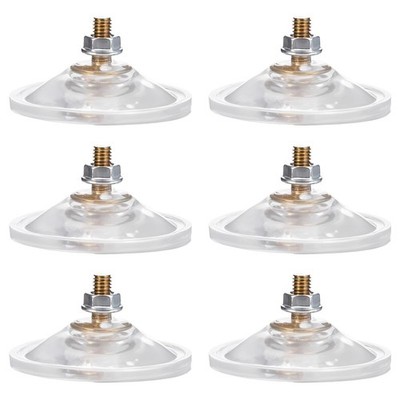 6 Pcs Strong Thickened Sucker Suction Cup Clear PVC Sucker Pads with Screws