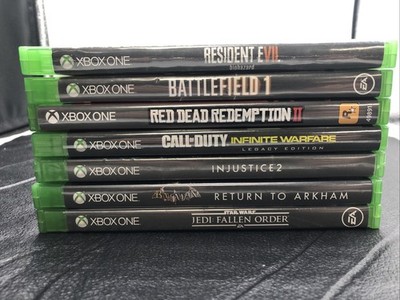 J4 Microsoft Xbox One - Lot of 7 Games- Red Dead, Batman, Resident Evil