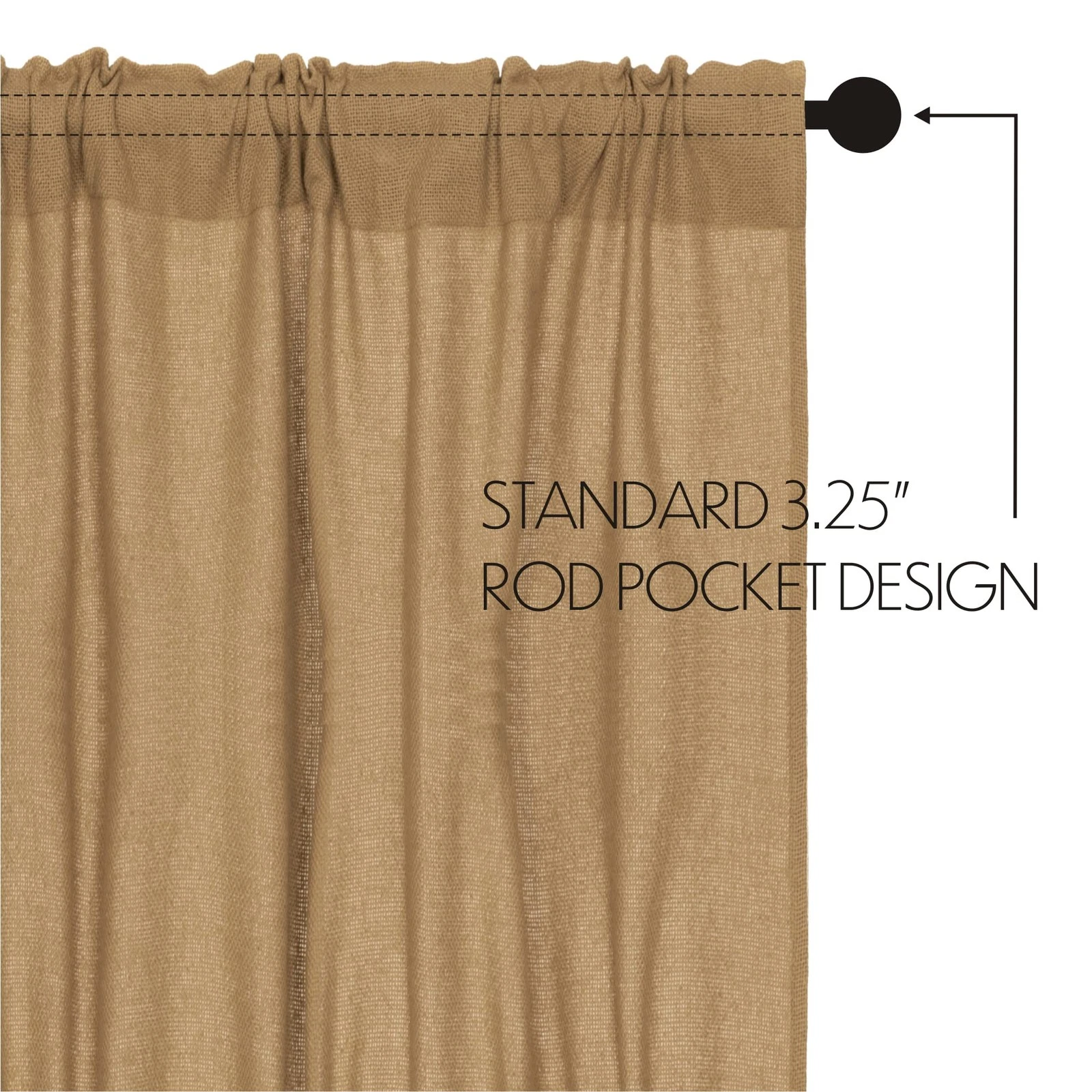 VHC Brands Burlap Curtains - Thumbnail 4