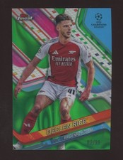 2024 Topps Finest UEFA Chrome Declan Rice Green Refractor 2/99