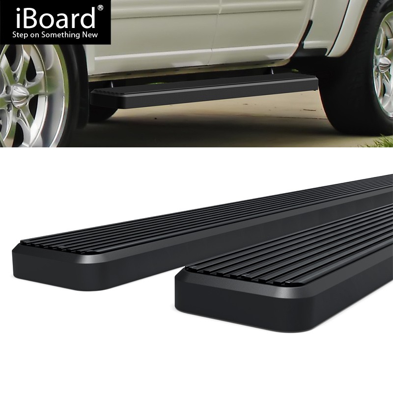 Running Board Side Steps 6in Steel Black Fit Toyota Tundra Double