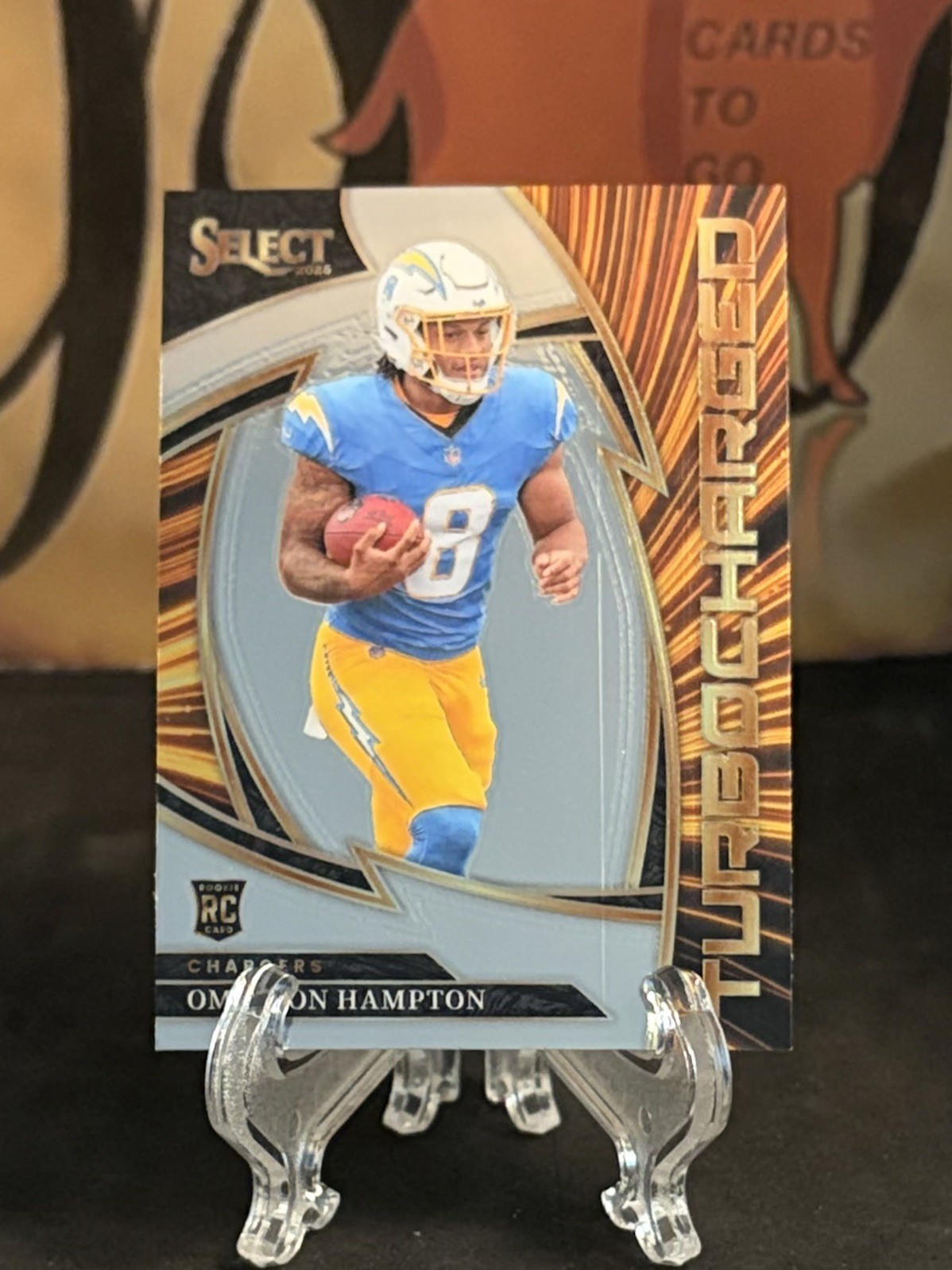 2025 Panini Select Omarion Hampton RC #25 Turbocharged Los Angeles Chargers