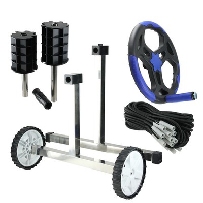 Pool Central 21IN In-Ground Pool Cover Reel System Frame For 3'' Tubes