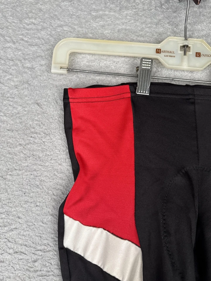 Велосипедные шорты CAMPI мужские средние черные красные с подкладкой сделано в США лайкра замша - Изображение 4 из 4