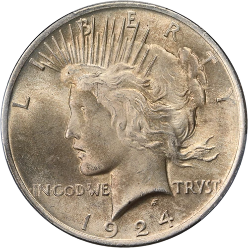 1924-P Peace Dollar PCGS MS65 Decent Eye Appeal Strong Strike