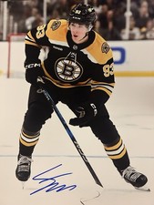 Fraser Minten Signed 8x10 Photo Boston Bruins 🐻🐻 With COA 