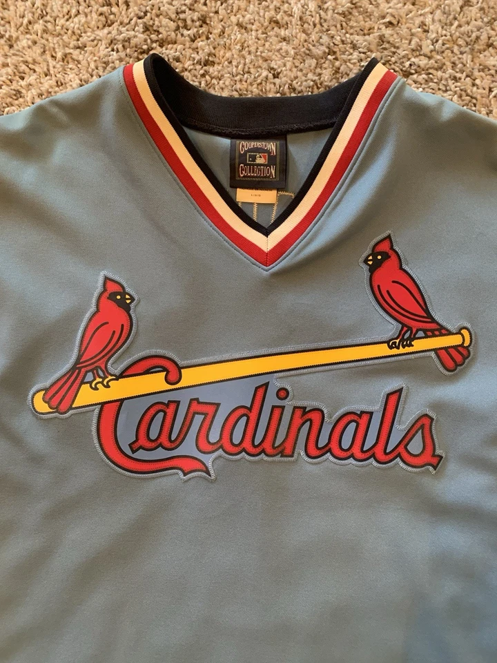 Camiseta Majestic St. Louis Cardinals Azul Ozzie Smith #1 Colección Cooperstown L Foto 3 de 4