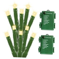 Battery Operated Christmas Lights 33 FT 100 LED Mini String Lights 100LED 2Pack