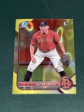2022 Bowman Draft Chrome Cutter Coffey YELLOW LAVA /75