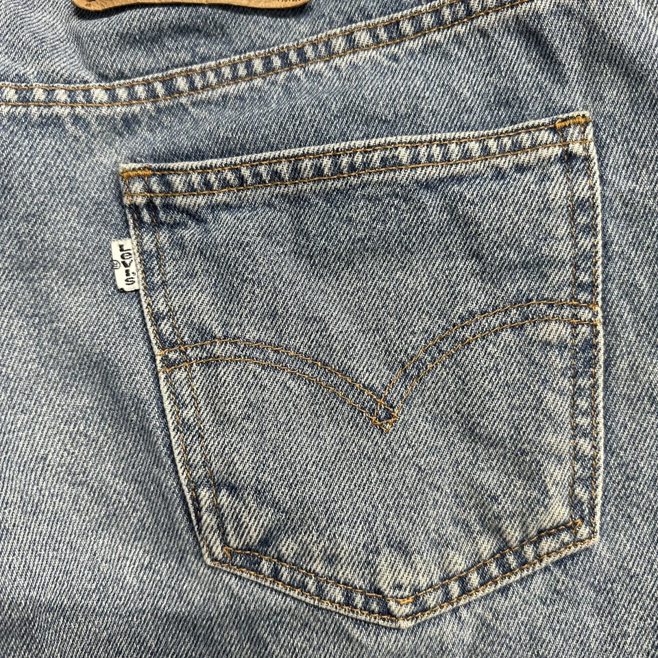 Vtg 90s Levi's 550 White Tab Shorts Sz 34W 10L Denim Made in USA 100% Cotton Men - Image 3 of 4