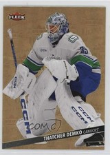 2025-26 Upper Deck Fleer Ultra Medallions Gold 181/200 Thatcher Demko #M-27 1h4a