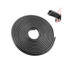 Car Door Edge Guards, Universal Rubber Seal Protector, U Shape Edge 16FT Black
