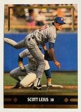 Scott Leius Rookie Card 1991 Leaf Gold Leaf Rookies Baseball # BC1 Twins RC. rookie card picture