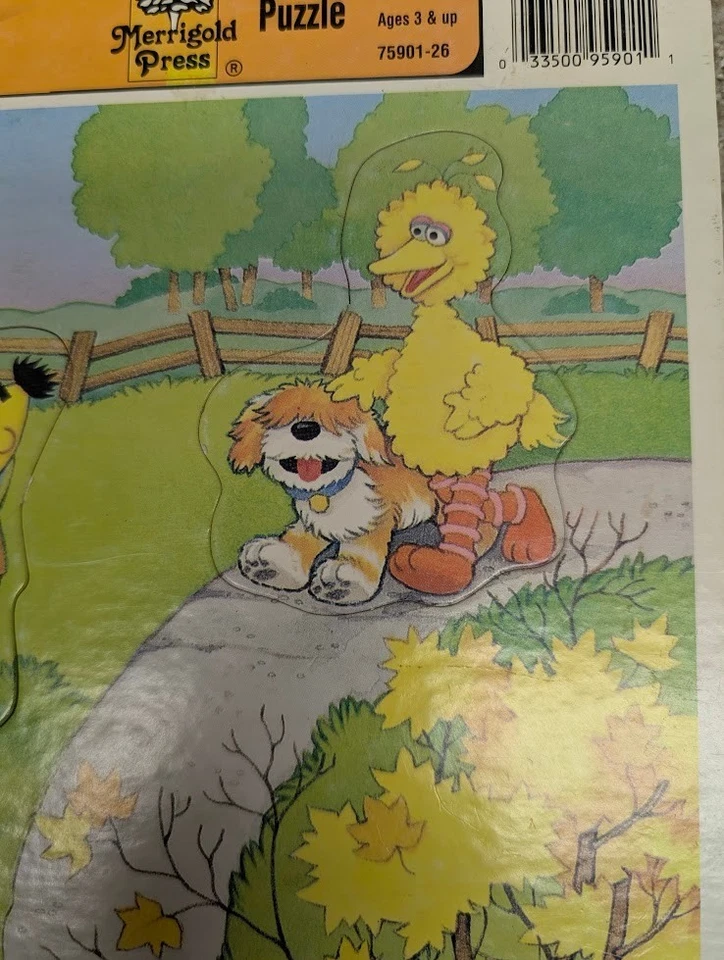 Rompecabezas con marco temático de otoño de Plaza Sésamo de colección Merrigold Press Big Bird 1991 Foto 2 de 4
