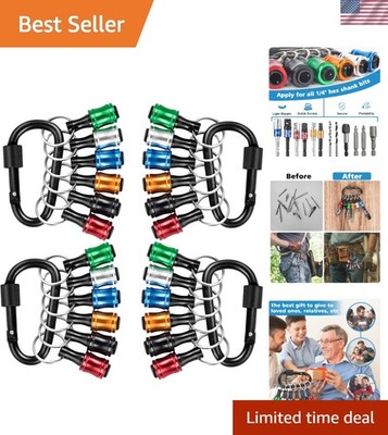 Bit Holder Keychain 24pc Bit Holder 1/4 inch Hex Shank Screwdriver Bits Holde...