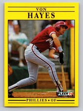 1991 Fleer - Von Hayes #398