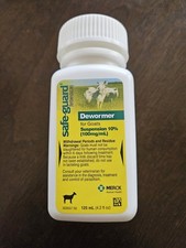 Merck Safe-Guard Goat Dewormer for Goats 125mL Fenbendazole Suspension Exp 04/26