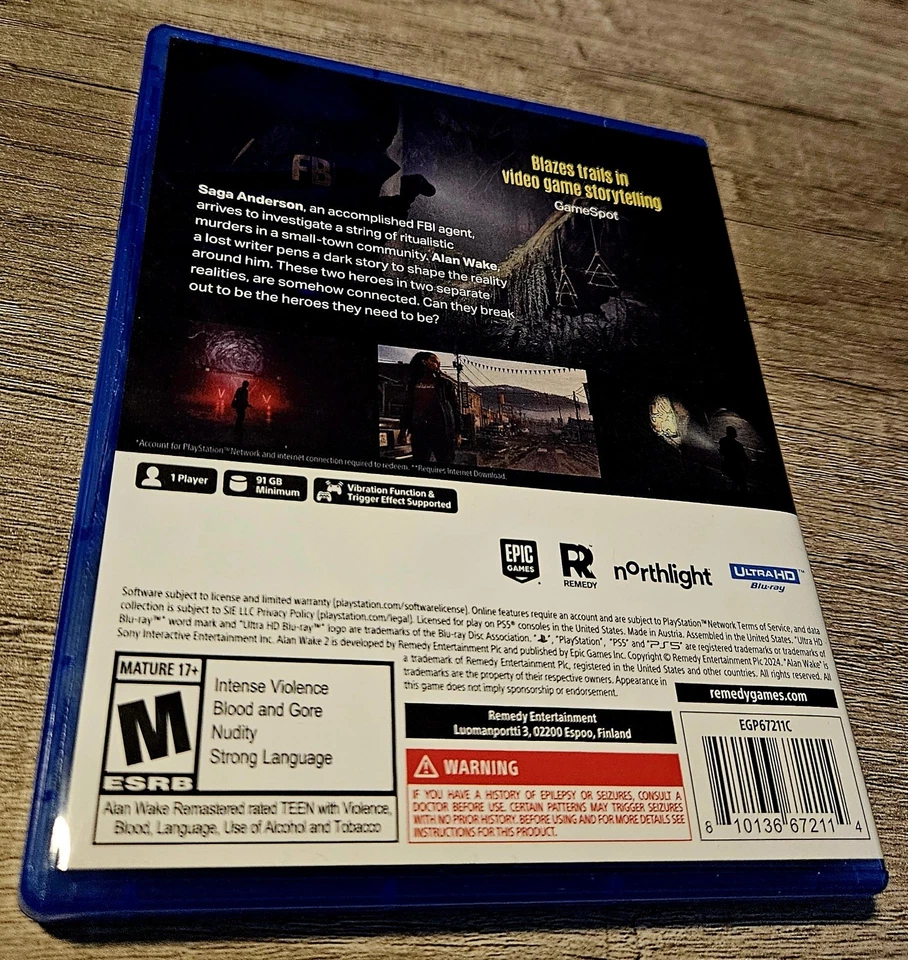 Alan Wake 2 Edición Deluxe PlayStation 5 PS5 Foto 2 de 4