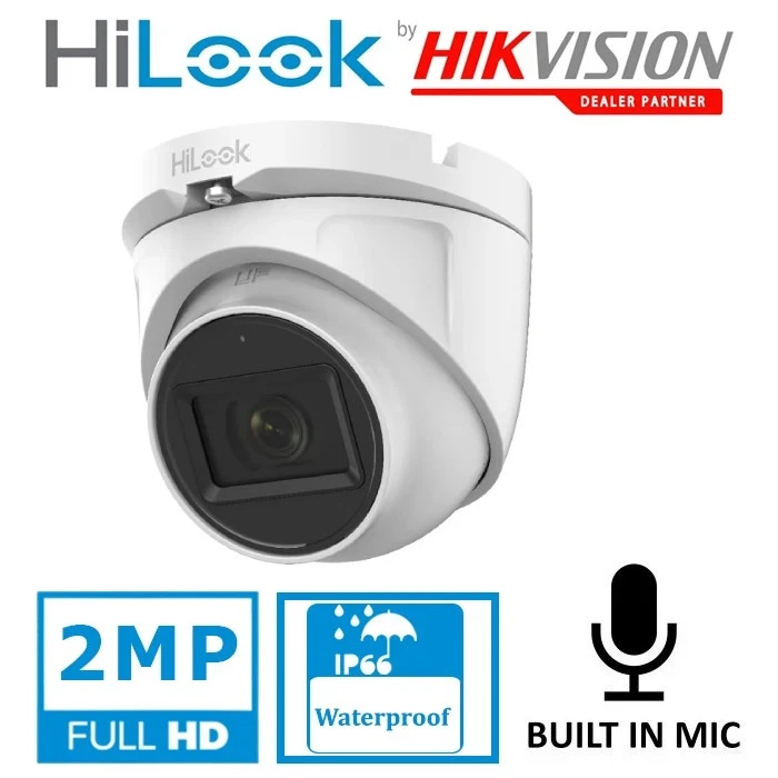 HIKVISION HILOOK CCTV DOME CAMERA 2MP 1080P HD 2.8MM 4IN1 TVI AHD OUTDOOR EXIR - Picture 1 of 7