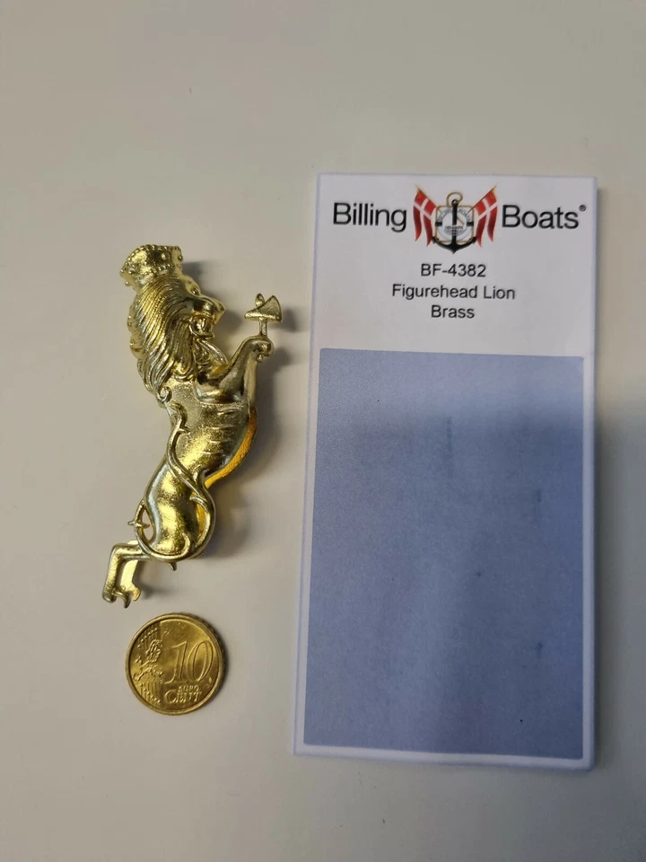 Billing Boats BF4382 - Brass Lion Shaped Polena 7Cm - Image 2 of 2