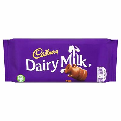 Cadbury's Dairy Tafel Milchschokolade - 95 g - 6er-Packung