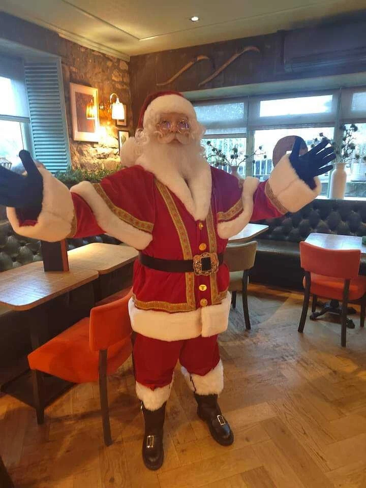 Lujo Santa Claus Disfraz Profesional Papá Noel Traje Nuevo M - XXL - Imagen 4 de 4