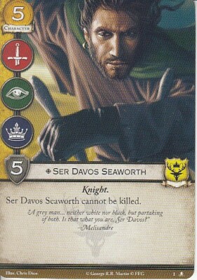 3 x Ser Davos Seaworth AGoT LCG 2.0 Game of Thrones The Things We Do For Love 1