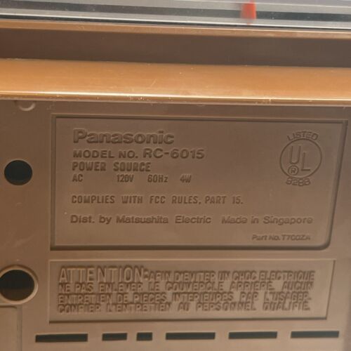 Radio sveglia vintage Panasonic RC 6015 flip Ritorno al futuro testata -senza luce - Foto 7 di 7
