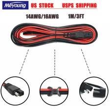 14AWG/16AWG SAE to SAE Extension Cable 2 Pin Quick Disconnect Wire Harness Cord