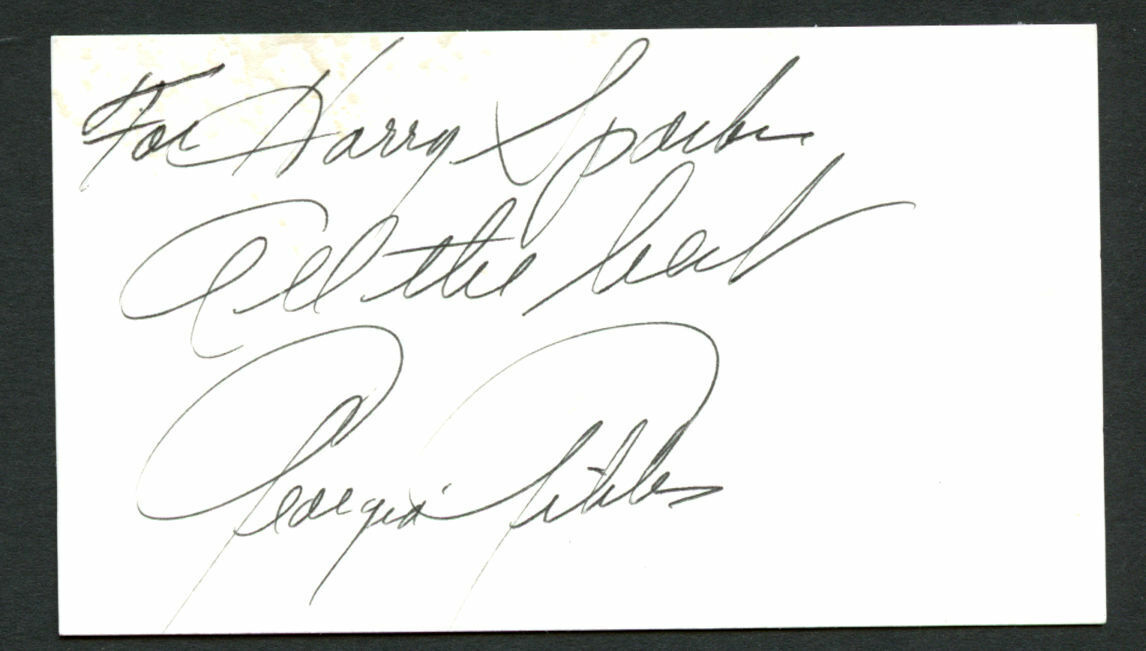 Georgia Gibbs (d. 2006) signed autograph auto 2x3.5 cut Jazz Singer E041