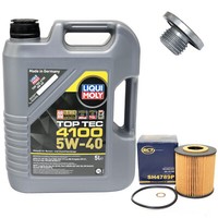 MotoröL Set 5W-40 5 Liter + ÖLfilter SH 4789 P + Schraube FüR BMW 3Er 5Er X5